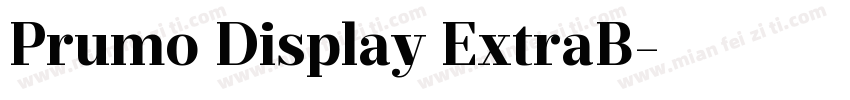 Prumo Display ExtraB字体转换